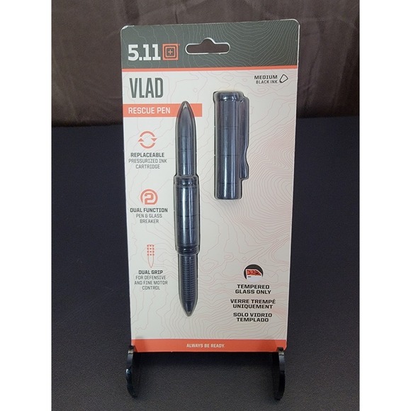 5.11 Tactical Other - 5.11 Tactical VLAD Rescue Pen Black 51168 Glass Breaker EDC Tool New
